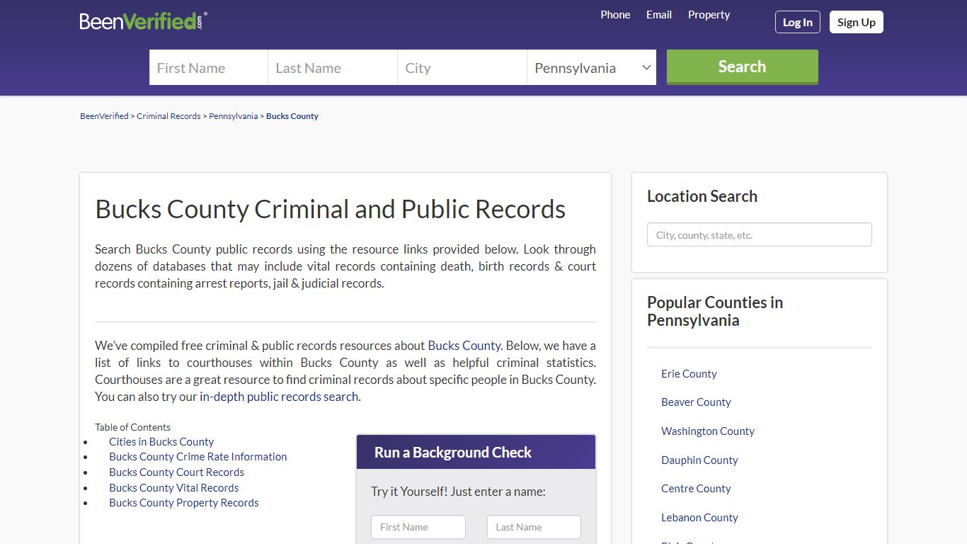 Bucks County Arrest Records in PA - Court & Criminal ...